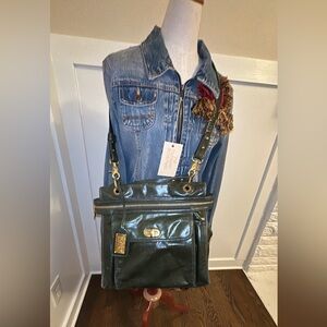 Vintage Olive Green Badgley Mischka purse